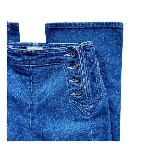 Mother Women’s ‘The Sailor Tripper’ Flared Jeans. Medium/Dark Blue. Size 25 - Picture 3 of 12